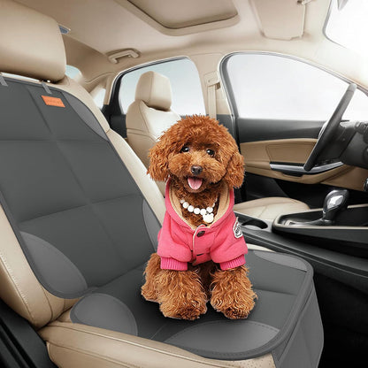 SMART ELF Car Seat Protector, 2Pack Seat Protector Protect Child Seats with Thickest Padding and Non-Slip Backing Mesh Pockets for Baby and Pet,Sedan SUV Truck (Black)