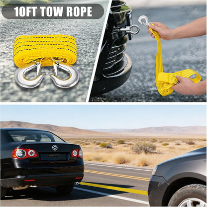 Car Roadside Emergency Kit Automotive Car Safety Kits for Vehicles Woman Man Teen Black