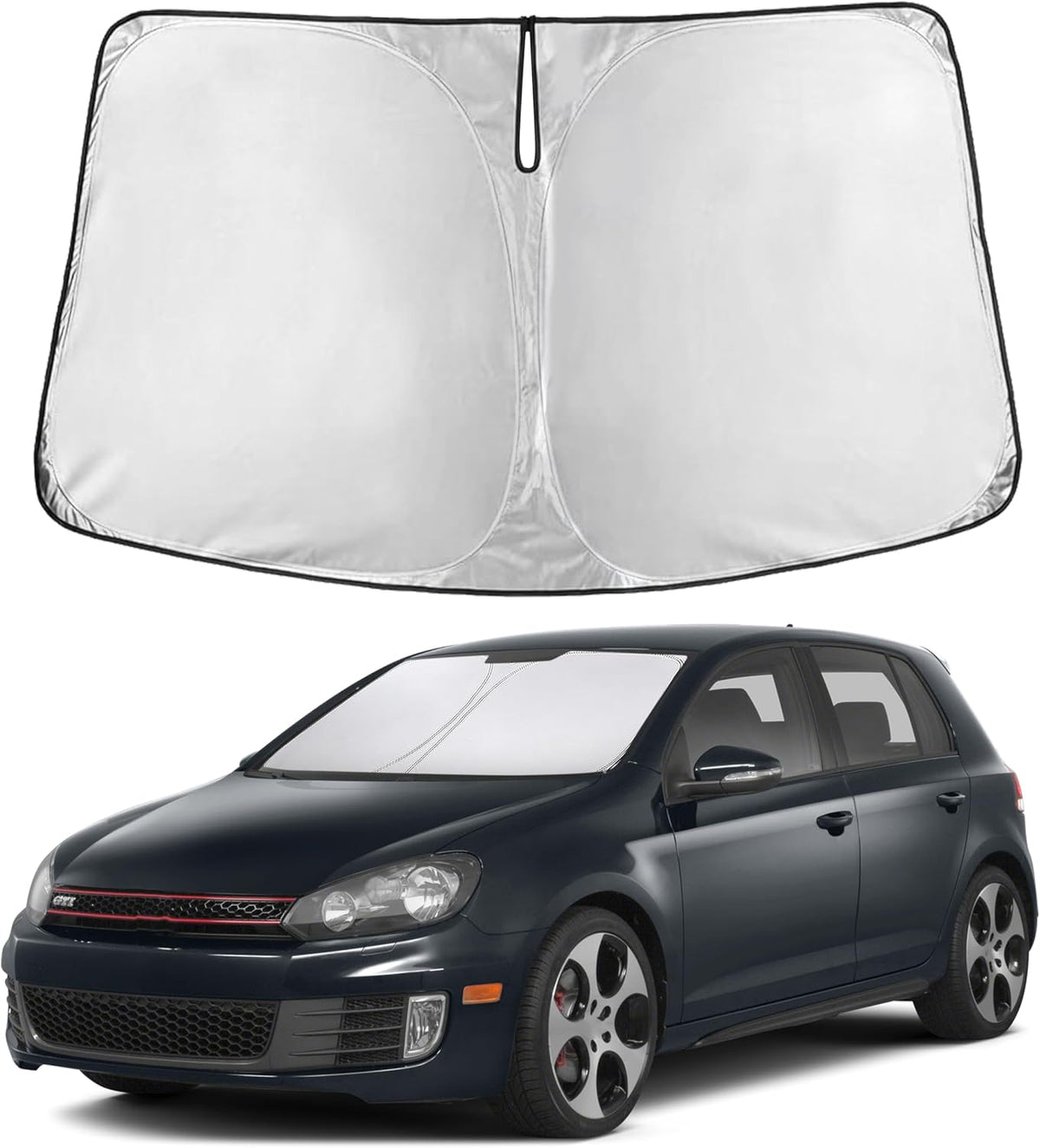 EcoNour Car Windshield Sun Shade | 2025 Upgraded Innovative No-Light-Pass Technology for Maximum Coverage | Foldable Sun Shade Keeps Your Vehicle Cool | Must-Have Car Accessories | Small (59" x 29") - Colors L