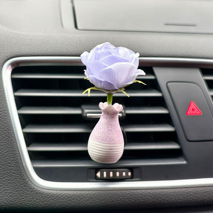 Set of 4 Cute Flower Bouquet Car Air Freshener Vent Clips, Mini Artificial Flowers for Car Air Vent Decoration, Auto Interior Dashboard Ornament Accessories