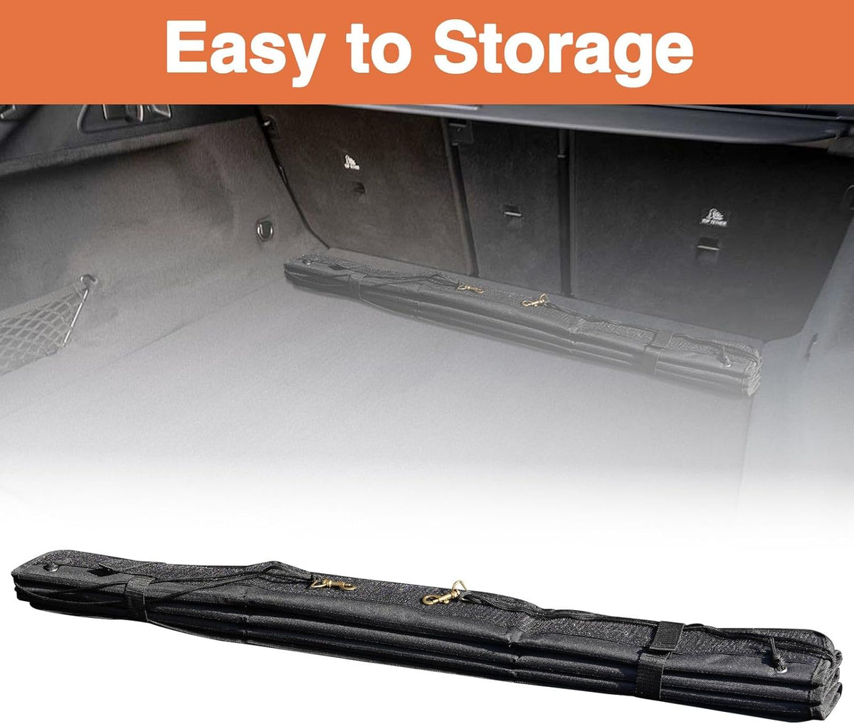 Ultra Large Rear Bumper Protector for Cars 38 x 42.5 inches SUV Cargo Liner Prevent Scratches from Suitcases and Pets Black
