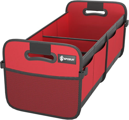 Sposuit Trunk Organizer for Car - 70L Collapsible Car Storage with 11 Pockets & Reinforced Handles, SUV Trunk Organizers for Grocery Cargo(Black)