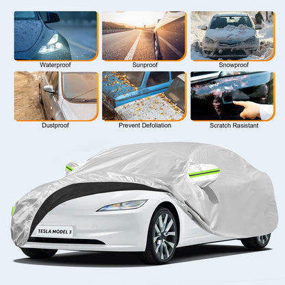 Car Cover, SUV Waterproof Car Covers for Automobiles All Weather Season UV Hail Protection Snowproof Full Car Cover, Outdoor Full Cover Universal Fit SUV Up to 190’’