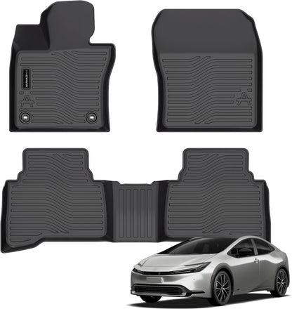 All Weather Floor Mat Fit for Toyota Corolla(Include Hybrid Exclude Hatchback) 2026 2025-2020 TPE Rubber Liners Corolla Accessories All Season Guard Odorless Anti-Slip Liner Black