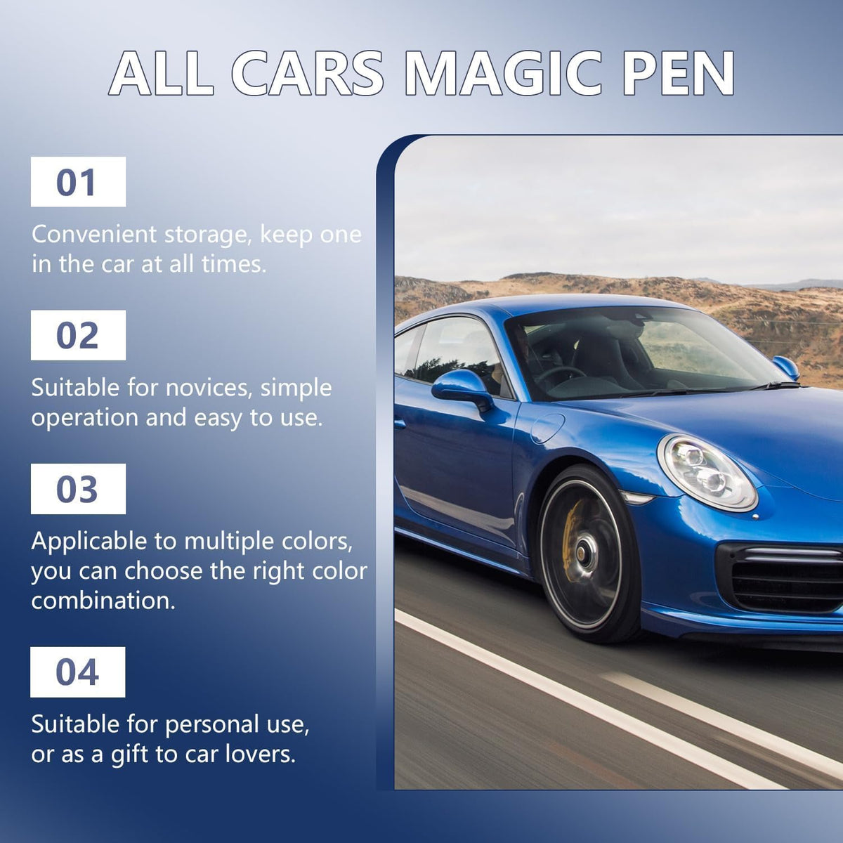 Car Scratch Pen, 2026 New Car Paint Repair Pen, Portable Auto Scratch Remover for Garage and Home Use (2PCS)