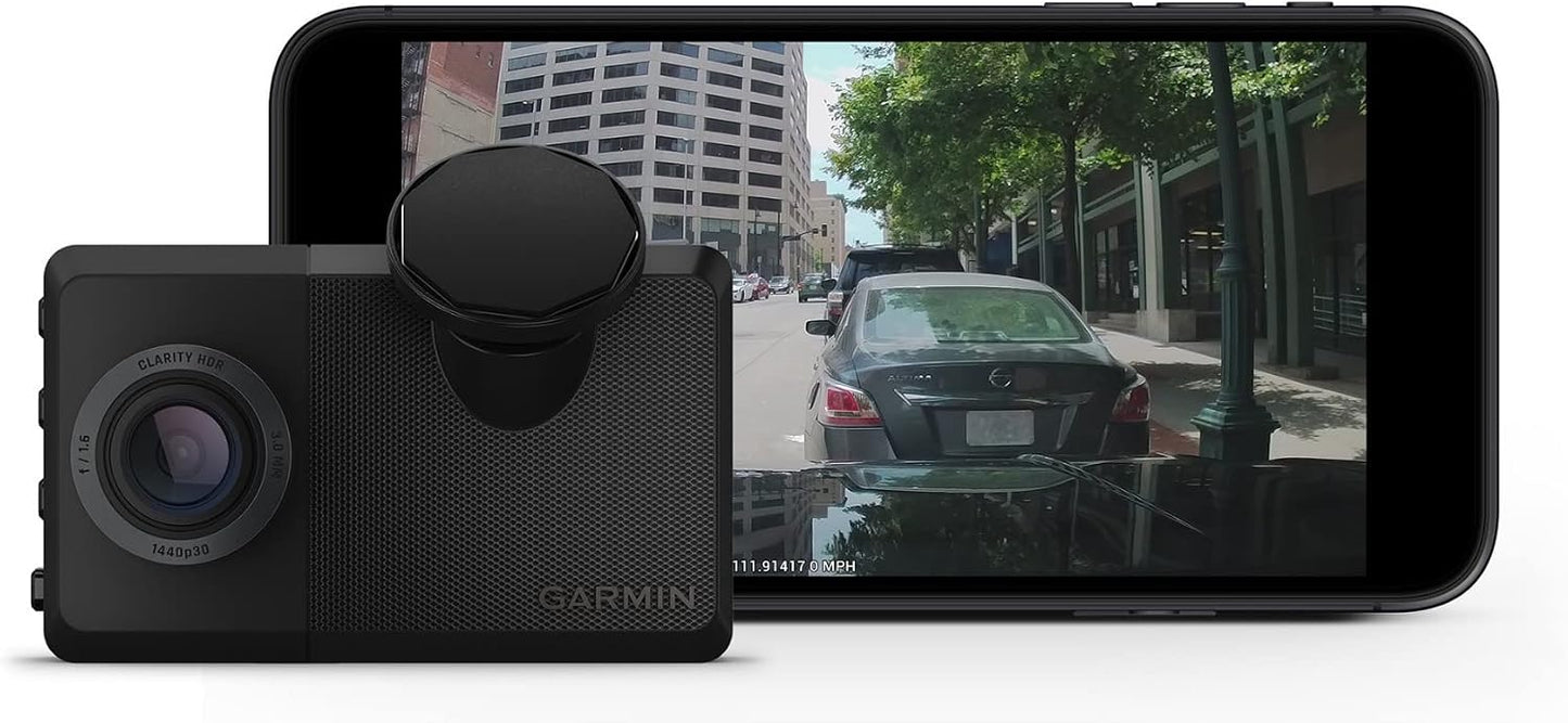 Garmin Dash Cam™ Mini 3, Ultracompact 1080p HD Dash Cam with a 140-degree Field of View, Built in Clarity™ Polarizer, Voice Controlled, Automatic Recording