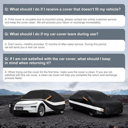 10 Layers Car Cover Custom Fit for Mercedes Benz C Class C250 C300 C43 C63 (1993-2026), Waterproof All Weather for Automobiles, Outdoor Full Cover Sun Dust Rain Protection with Cotton. Black - Colors A