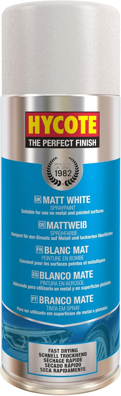 Hycote Black Spray Paint, Gloss Black, 13.5 Oz - Fast Drying, UV & Weather Resistant, Acrylic Formula for Superior Protection – For Automotive & DIY Use, 400ml