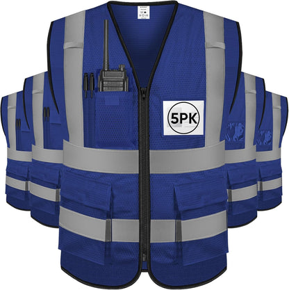 TICONN Reflective Safety Vest High Visibility Class II Mesh Vest for Women & Men Meets ANSI Standards