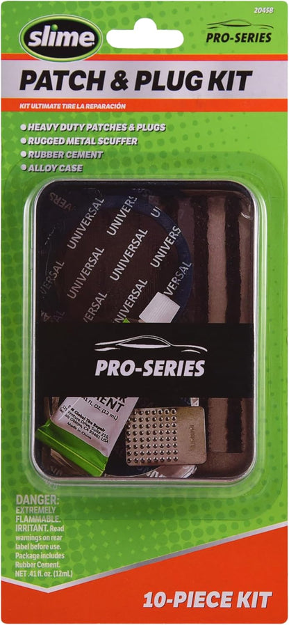 Slime 2040-A Tire Repair Plug Kit, Deluxe, Contains Strings, Tools and Glue, 11 Pieces