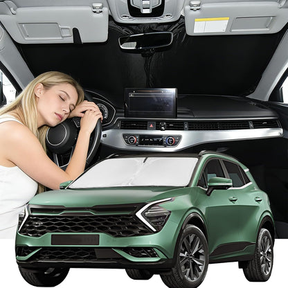 for Toyota Tacoma 2016-2023 2024 2025 2026 Sun Shade Sunshade Windshield Cover - 4 Layers Front Window Shade Custom Fit Tacoma 2Dr 4Dr Pickup Sun Visor 240T Shade Blocks UV Rays Car Accessories - Colors A