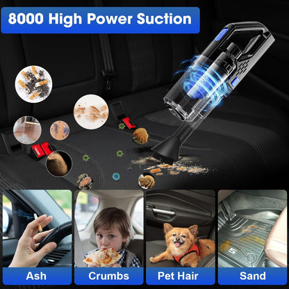 17pcs Car Cleaning Kit, Pink Car Interior Detailing Kit with High Power Handheld Vacuum, Detailing Brush Set, Windshield Cleaner, Cleaning Gel, Complete Auto Accessories for Women Gift