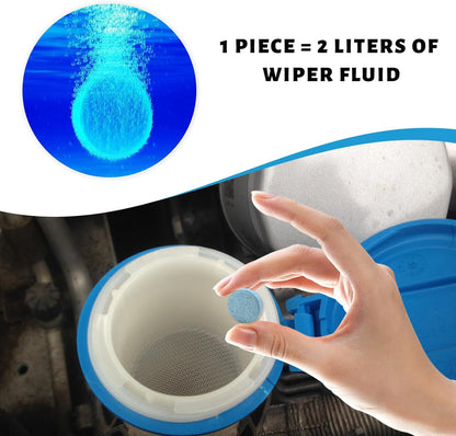 50 PCS Car Windshield Washer Fluid Concentrate Tablets, Windshield Wiper Fluid Concentrated Clean Tablets, Solid Effervescent Tablet Glass Cleaner for Car Truck SUV