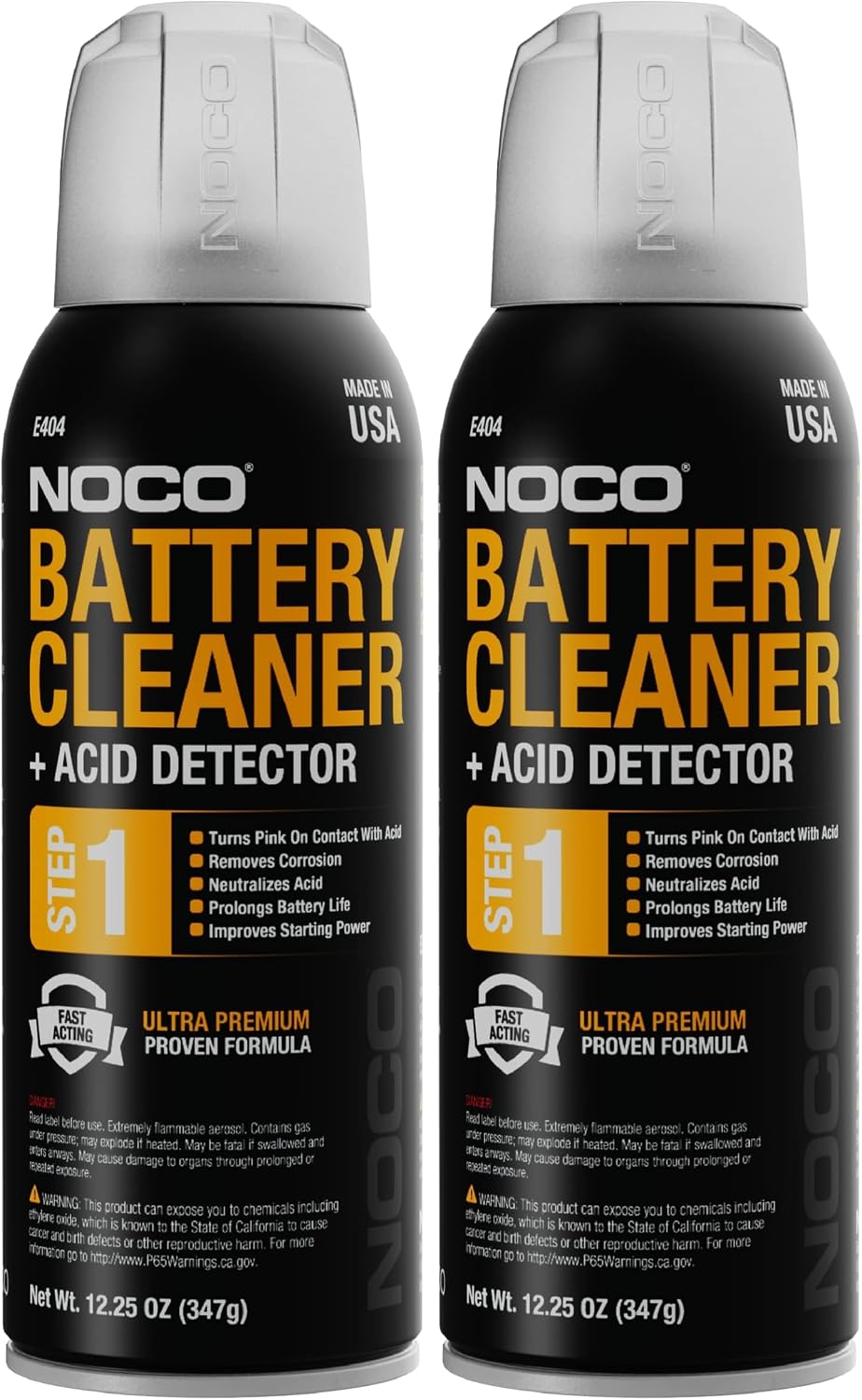 NOCO E404 12.25 Oz Battery Terminal Cleaner Spray and Corrosion Cleaner with Acid Detector