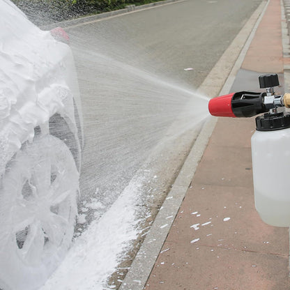 Sooprinse Foam Cannon Kit with Pressure Washer Short Gun, 1 L Snow Foam Lance with 1/4 Inch Quick Connector, Foam Blaster with Pressure Washer Gun,4000 PSI, Black