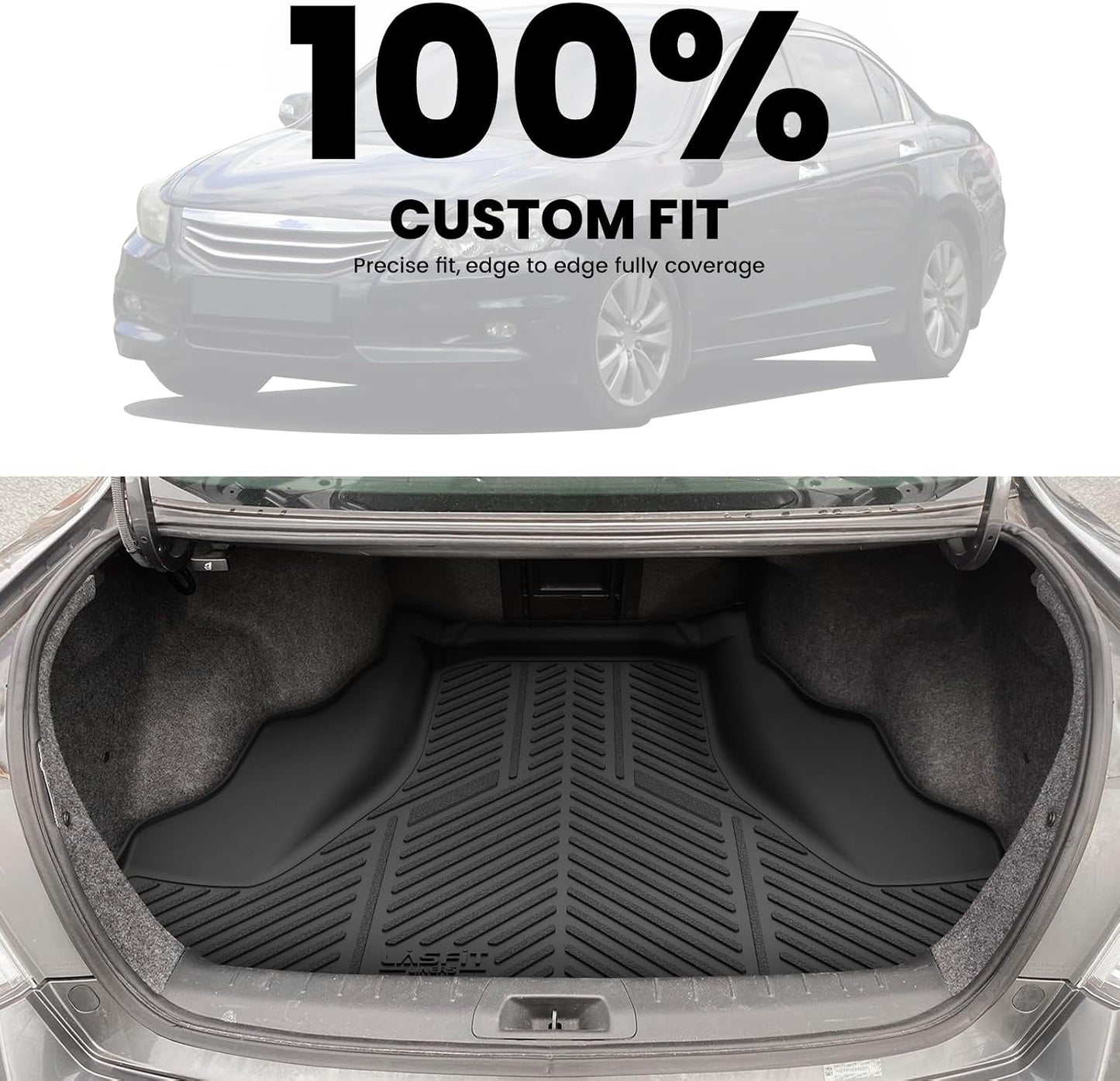 LASFIT Full Set Floor Mats for Honda CR-V 2026 2025 2024 2023 (Gasoline & Hybrid & e:FCEV), All Weather TPE Custom Fit Floor Liners 1st & 2nd Row & Seat Back Mat & Cargo Mat (Upper Position)