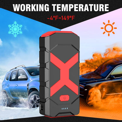 BOOKOO Car Battery Jump Starter 4000A,16000mAh Portable Battery Jumper Cables for Car 8L Gas 7L Diesel Engines,Jump Box with USB QC 3.0 PD 18W Fast Charging,3 LED Modes with SOS for Emergency Use