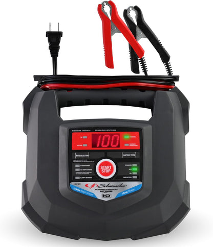 Schumacher Electric Car Battery Charger 12V/6V - Trickle Charger, Maintainer for Automobile & Marine Batteries (AGM/Gel/Deep Cycle) - SC1280