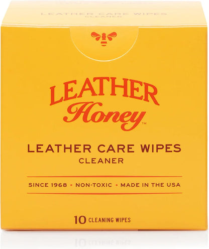 Leather Honey Leather Wipe Kit: Clean & Restore On-The-Go. For Any Color of Leather Couches, Car Seats, Purses, Shoes & Bags. Nontoxic, Ready-to-Use & Made in the USA. 5 Cleaner & 5 Conditioner Wipes
