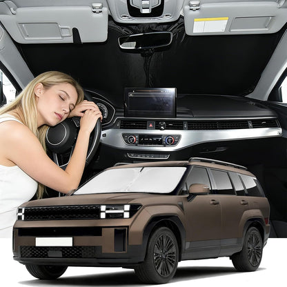 for Toyota Tacoma 2016-2023 2024 2025 2026 Sun Shade Sunshade Windshield Cover - 4 Layers Front Window Shade Custom Fit Tacoma 2Dr 4Dr Pickup Sun Visor 240T Shade Blocks UV Rays Car Accessories - Colors C