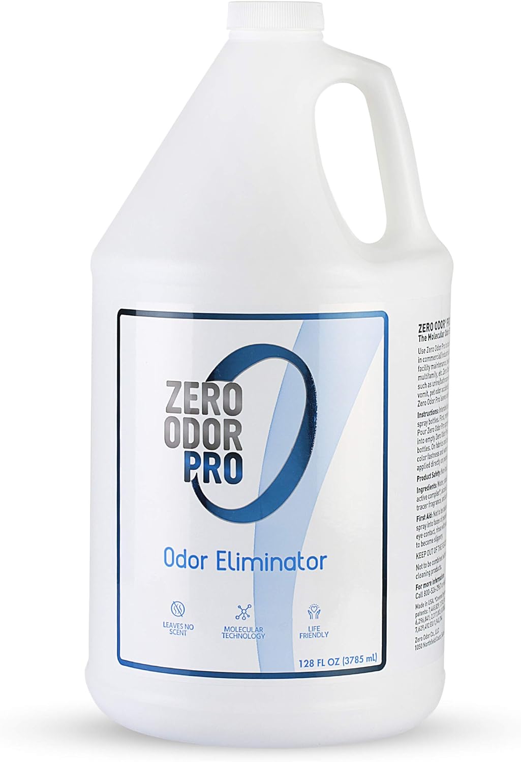 Zero Odor Pro Commercial Strength Odor Eliminator, Room Deodorizer and Air Freshener, Trigger Spray, 32 oz, White/Blue