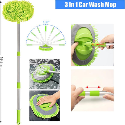 Car Detailing Kit, Car Detailing Brush Set with Vacuum, Bendable Car Wheel Rim Cleaner Brush Set, Car Detailing Brushes, Car Wash Cleaning Tools Kit for Interior, Exterior, Wheels, Blue