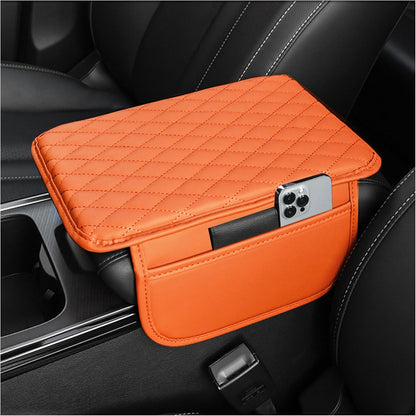 Stacool Upgraded Car Center Console Cover,Microfiber Leather Car Armrest Cover Cushion with 2 Storage Bags,Universal Car Armrest Storage Box (Black)