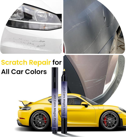 Car Scratch Remover Pen, Magic Car Scratch Removal Pen for All Car Colors, Scratch Repair Pen, Easy DIY Paint Repair Kit, Quick Fix for Wear Swirl Marks And Scuffs, 2PCS