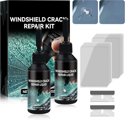 2PCS Windshield Crack Repair Kit,2024 New Glass Cracks Gone Repair Kit,Windshield Crack Repair Car Window Windshield Repair Kit,Glass Repair Fluid for Fixing Chips and Star Shaped Crack