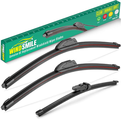 26" 16" 12" Windshield Wiper Blades Replacement for Toyota RAV4 2019 2020 2021 2022 2023 2024 2025 RAV 4 / Mazda 5 2006-2015 Premium All Weather Front Rear Wipers Set - OEM Quality (Pack of 3) - Colors A