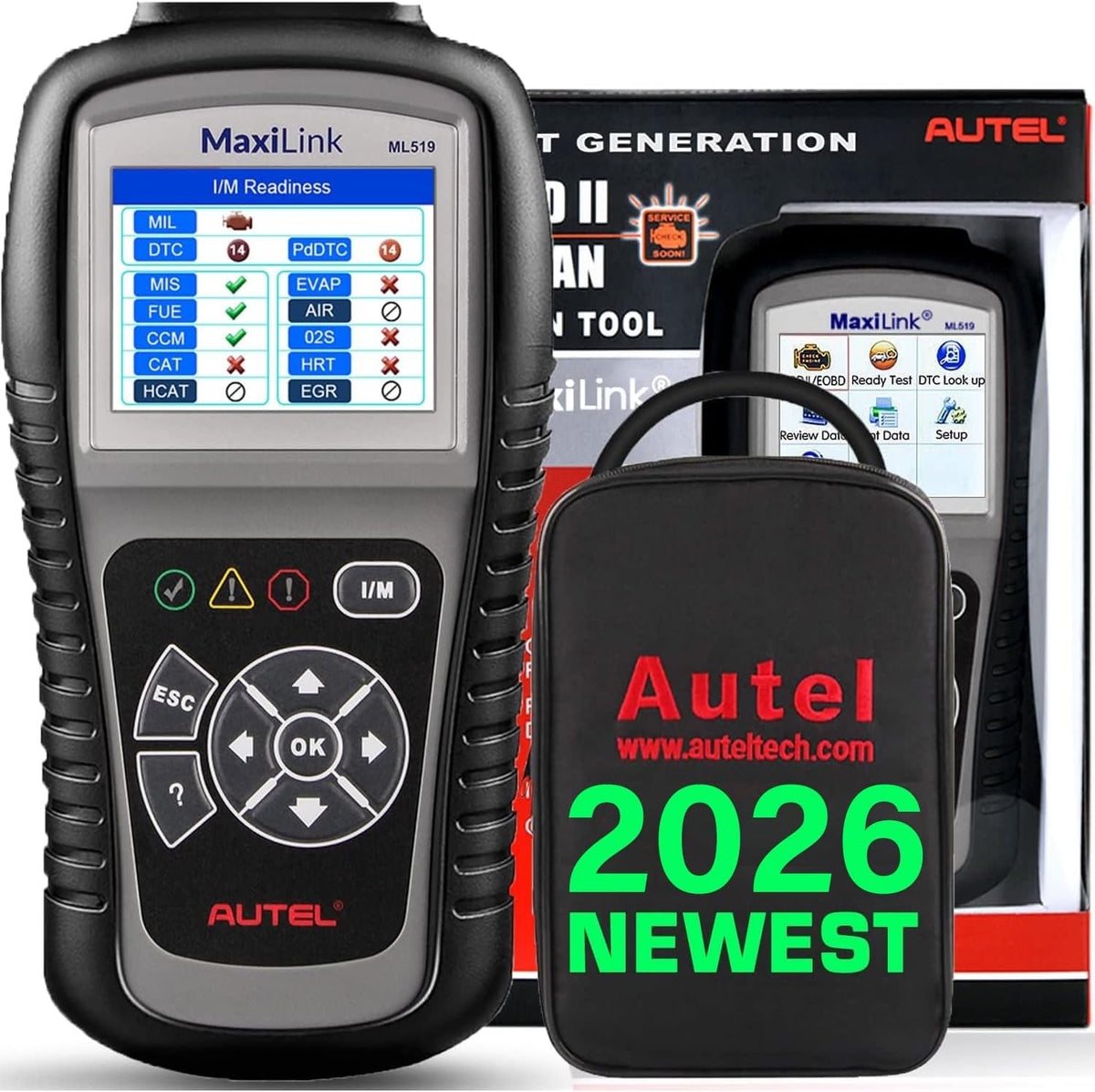 Autel AutoLink AL519 OBD2 Scanner Enhanced Mode 6 Car Diagnostic Tool Check Engine Code Reader CAN Scan Tool, Advanced Ver. of AL319