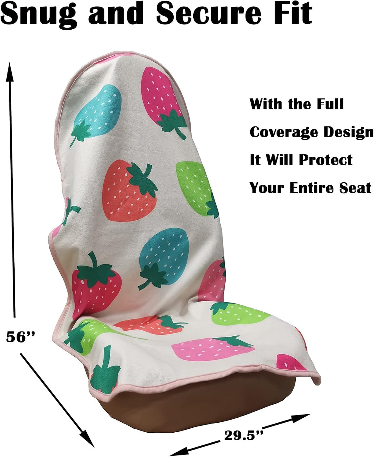 Car Seat Cover Protector Front Seats,for Gym Workout,Running,Swimming,Beach and Hiking,Waterproof Sweat Towel Bucket Seat Covers for Cars SUV Trucks (Black, 1Pcs)