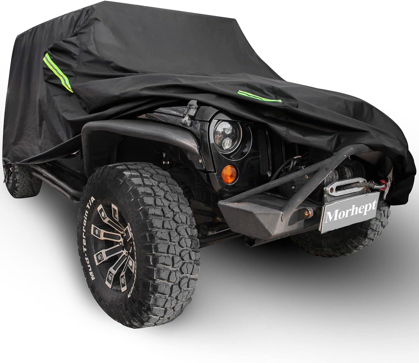 Car Cover Waterproof All Weather for Automobiles, Outdoor Full Exterior Covers for Sedan Black(Suggest Car Length from 194"-208")