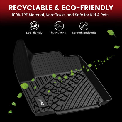 LASFIT Floor Mats for Jeep Grand Cherokee WL 2022-2025 2026 5-Seat (Include 4xe, NOT for L), All Weather TPE Custom Fit Car Mats Floor Liners Cargo Liner Cargo Mat Trunk Mat Black