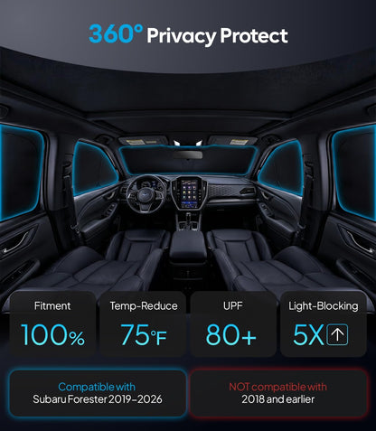 Wigoo 2026 Upgrade 8PCS Full Set Window Sunshade for Toyota 4Runner 2010-2024 [7-Layer Cooler & Blacker, Ice-Crystal Tech] with Windshield for Sun Block, Baby, Camping, Privacy Napping, Relax