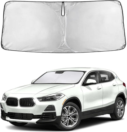 EcoNour Car Windshield Sun Shade | 2025 Upgraded Innovative No-Light-Pass Technology for Maximum Coverage | Foldable Sun Shade Keeps Your Vehicle Cool | Must-Have Car Accessories | Small (59" x 29") - Colors J