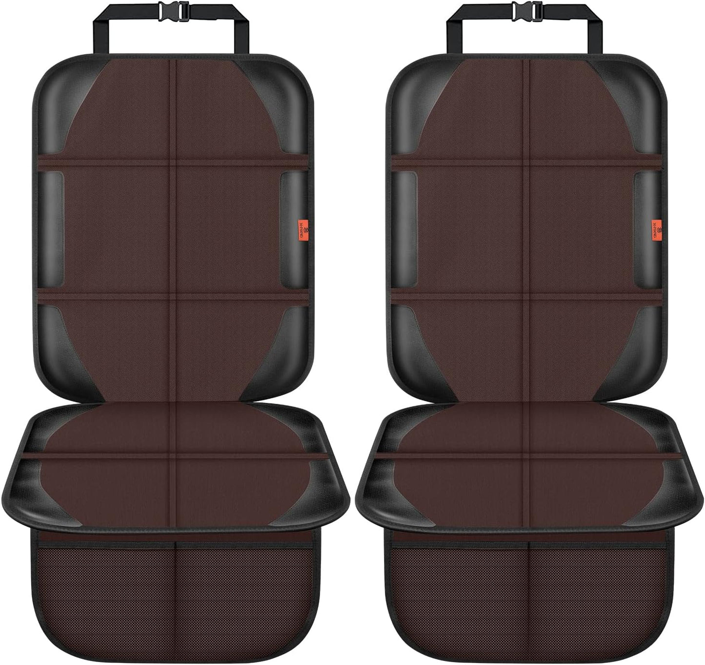 XHYANG Car Seat Protector,Auto Car Seat Protectors Baby Carseat Waterproof & Durable 600D Fabric for Child Baby Car Seat Mat Vehicle Pet Cover 2 Storage Pockets (2 Pack)