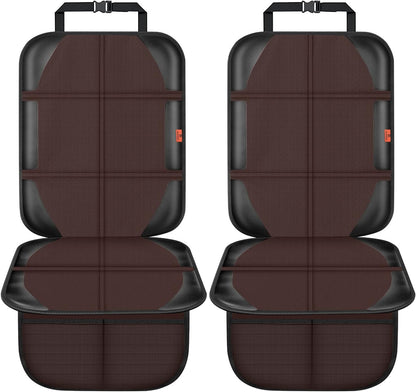XHYANG Car Seat Protector,Auto Car Seat Protectors Baby Carseat Waterproof & Durable 600D Fabric for Child Baby Car Seat Mat Vehicle Pet Cover 2 Storage Pockets (2 Pack)