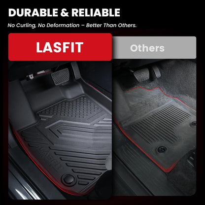 LASFIT Floor Mats Fits for Hyundai Sonata 2020-2026 (Only for FWD & Gas) & Kia K5 2021-2025 (Only for FWD) Custom Fit TPE All Weather Floor Liners Car Mats Accessories, Black