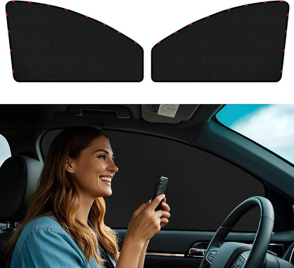 ZATOOTO Suede Car Window Shades 4PCS - Car Window Covers for Ultimate Privacy, UV Protection, and Heat Insulation, Side Window Sun Shade Perfect for Camping, Travel, Baby Safety, and Daily Use