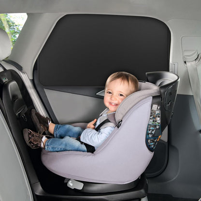Car Window Sun Shades Curtains - Magnetic Privacy Curtains Side Window Sun Shades 100% Block Light Car Window Covers with Cooler Feeling 4Pcs, Thicken(Thickset, 4pcs)