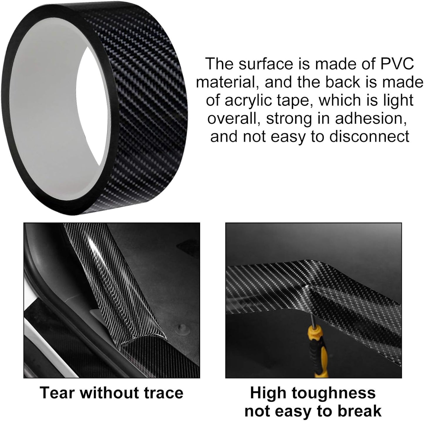 MYFAMIREA Anti-Scratch Anti-Collision Adhesive Strip Car Door Edge Guard Protector Strip Car Door Scuff Plate Protectors Transparent Invisible Tape for Rear Bumper/Door(33Ft x 2In)