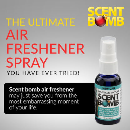 Scent Bomb Air Freshener Spray, Long-Lasting Odor Eliminator - Effective Deodorizer for Home & Car, Fresh Room Spray for Kitchen, Bathroom & Smell Neutralizer - 1 oz Pack of 4, Black Cherry Scent