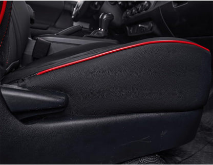 EKR Tacoma Car Seat Covers Custom Fit for Toyota Tacoma (Petrol) 2024 2025 2026 DoubleCab/CrewCab SR/SR5/TRD Sport/TRD Off-Road/Limited -Truck Seat Covers Full Set,Faux Leather(Black)