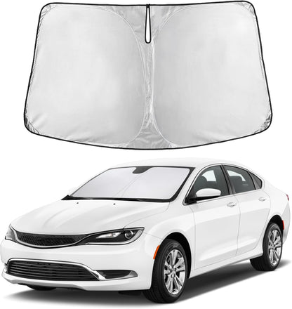 EcoNour Car Windshield Sun Shade | 2025 Upgraded Innovative No-Light-Pass Technology for Maximum Coverage | Foldable Sun Shade Keeps Your Vehicle Cool | Must-Have Car Accessories | Small (59" x 29") - Colors E