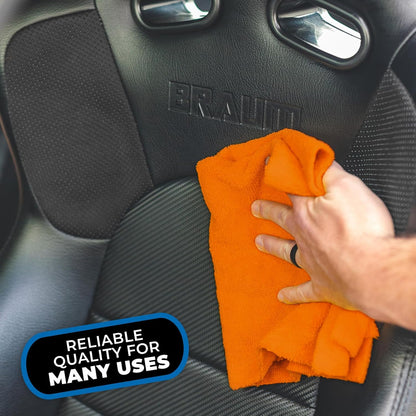 The Rag Company - Edgeless 365 Microfiber Towels (10-Pack) Premium 70/30 Blend, Professional Polishing, Wax Removal, Auto Detailing, 365gsm, 16in x 16n, Royal Blue