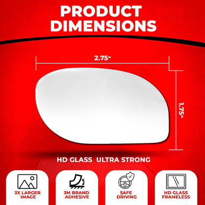 Blind Spot Convex Car Mirror - Rearview Accessories for Car Interior - Automotive Blindspot Mirrors for Larger Image and Improved Traffic Safety (2-Pack)