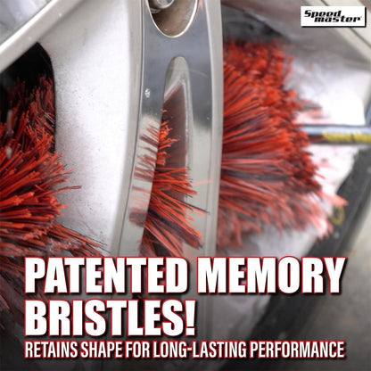 Speed Master Wheel Brush | Memory Foam Bristles | Safe on All Wheel Types | Clean Your Wheels with Ease!