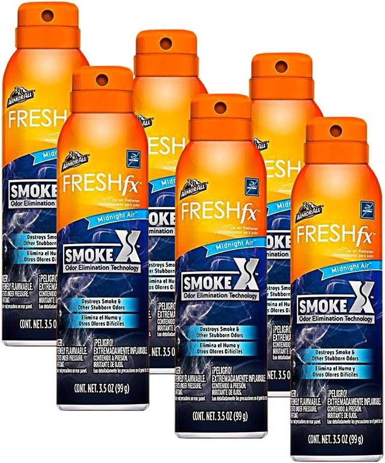 Armor All Smoke-X 3.5oz Spray Smoke Odor Eliminator, Midnight Air Scent (2)