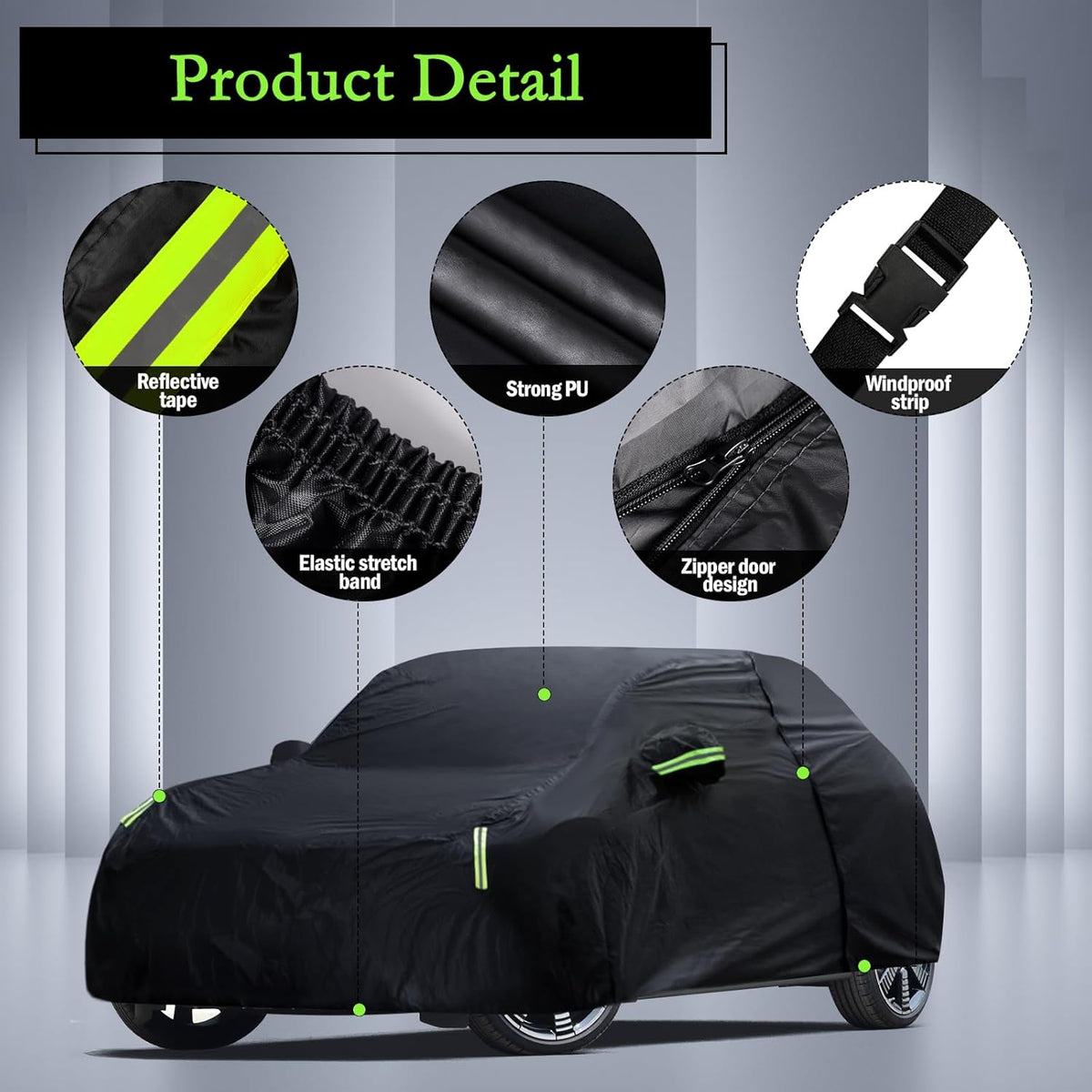Car Cover Custom Fit for Toyota Corolla 2000-2025, Honda Civic 1991-2025, Waterproof All Weather Full Exterior Cover Rain Sun Protector Car Cover with Door Zipper